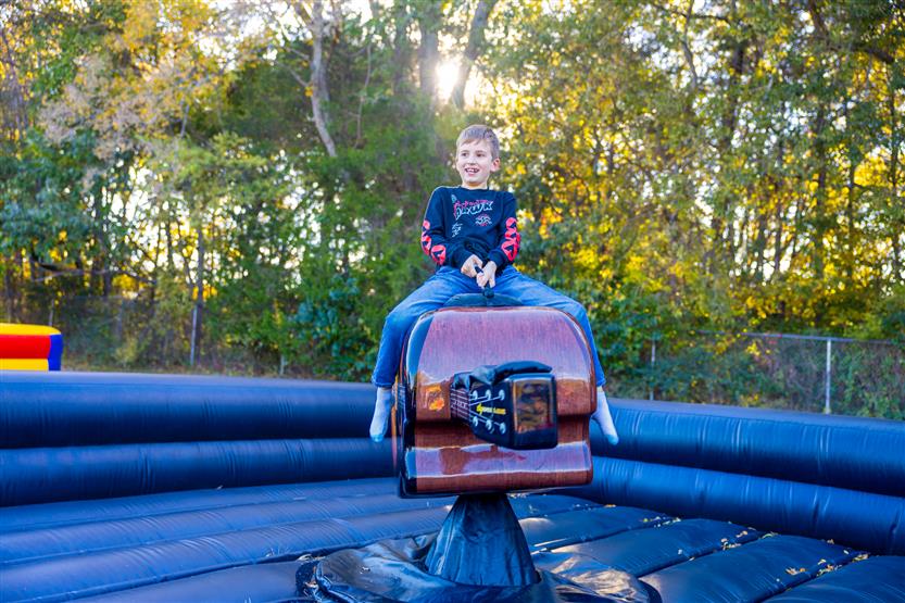 Students and families enjoy Romp n Stomp